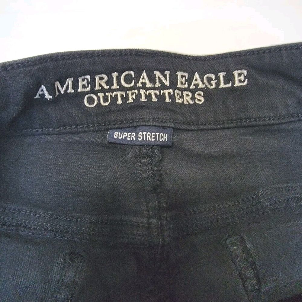 American Eagle Womens Super Stretch Black Shorts Size 8 - Picture 3 of 7